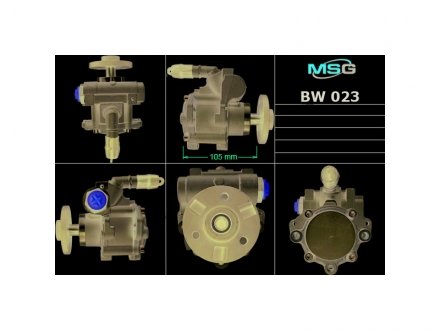 Насос Г/П BMW 1 (E81), 1 (E82), 1 (E87), 1 (E88), 3 (E90), 3 (E91), 3 (E92), X1 (E84) 2.5/3.0 12.04-06.15 MSG BW023