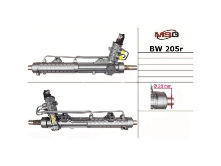 Рульова рейка з ГПК відновлена BMW 3 E-46 1998-2005 MSG BW205R