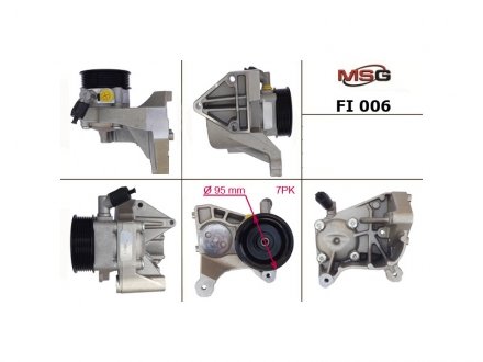 Насос Г/П (з шківом) 7pk 95mm Fiat Ducato 2.3Jtd 06- MSG FI 006