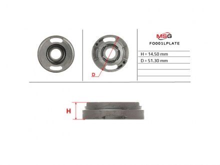 Плита насоса нижня ГПК FORD COUGAR 1998-2001, FOCUS 1998-2004, MONDEO 1996-2001 MSG FO001LPLATE