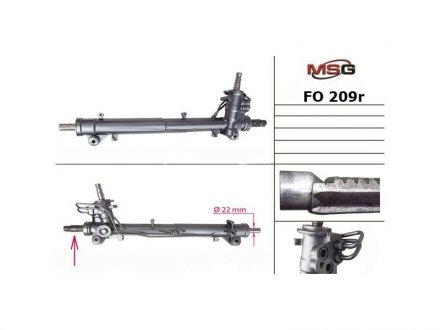 Кермова рейка з г/п (відновлена) FORD FUSION 1.25-1.6D 08.02-12.12 MSG FO 209R