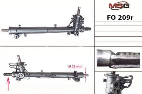 Рулевая рейка с г/п (возобновлена) FORD FUSION 1.25-1.6D 08.02-12.12 MSG FO 209R