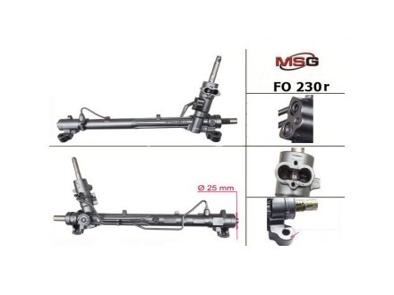 Рульова рейка з ГПК відновлена FORD Focus 2003-,FORD Focus C-MAX 2003-2010 с датчиком MSG FO230R