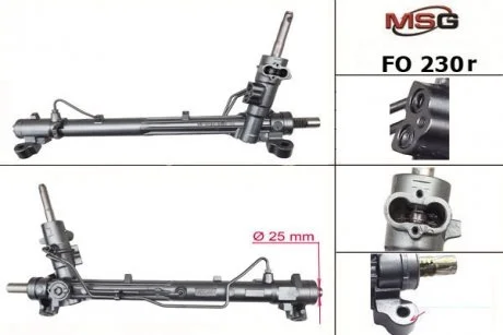 Фото рулевая рейка (с ГУР) (OE) Ford C-Max Focus II 06-12 MSG FO230R Рулевая рейка (с ГУР) (OE) Ford C-Max Focus II 06-12 MSG FO230R