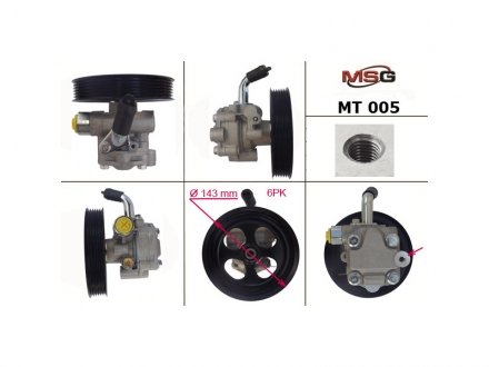 Насос ГУР новий MITSUBISHI L 200 2005-, MITSUBISHI Pajero Sport 08- MSG MT005