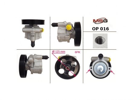 Насос ГПК новий NISSAN INTERSTAR02-,OPEL VIVARO 02-,RENAU LAGUNA II01-,RENAU TRAFIC 01- MSG OP016