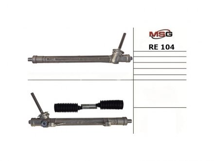 Рульова рейка без ГПК нова RENAULT KANGOO I (KC) 05-; RENAULT MEGANE II (LM0/1_) 03-; RENAULT SCENIC II (JM) 03-09 MSG RE104