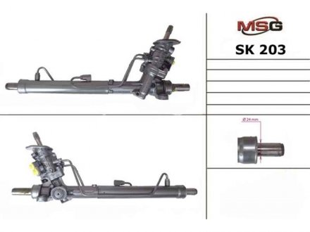 Рульова рейка з ГПК нова SEAT CORDOBA (6L2) 02-09;SKODA FABIA (6Y2) 99-08;VW POLO (9N_) 01-09 MSG SK203