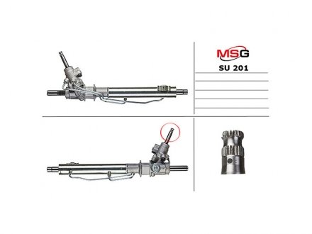 Рульова рейка з ГПК нова SUBARU IMPREZA 95-00,SUBAR LEGACY 98-03 MSG SU201
