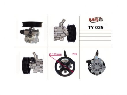 Насос г/п керма Toyota Land Cruiser 100, Prado 150 01-09 MSG TY 035