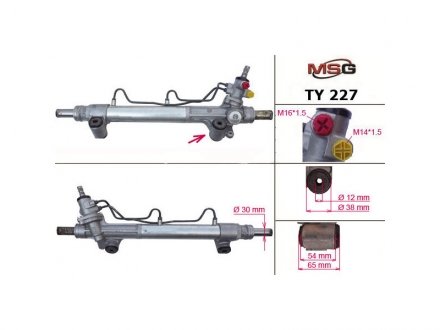 Рулевая рейка с Г/П Toyota 4Runner 05-09, Hilux 05-09 MSG TY 227