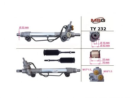 Рульова рейка з ГПК нова TOYOTA 4RUNNER 09-13,TOYOTA LAND CRUIISER J15 09-13,LEXUS GX 460 09- MSG TY232