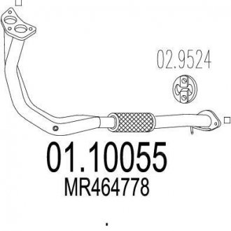 Труба выхлопного газа MTS 0110055