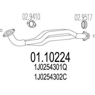 Труба вихлопного газу MTS 0110224