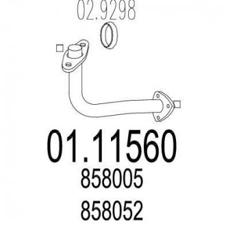 Труба вихлопного газу MTS 0111560