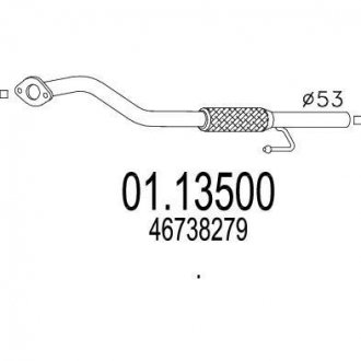Труба выхлопного газа MTS 0113500
