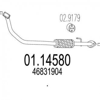 Труба вихлопного газу MTS 0114580