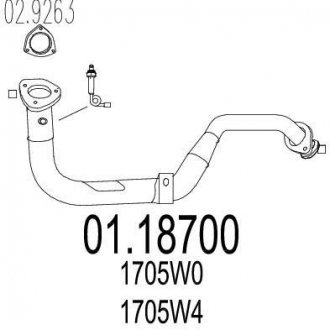 Труба выхлопного газа MTS 0118700