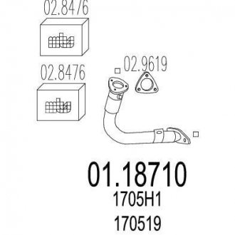 Труба вихлопного газу MTS 0118710