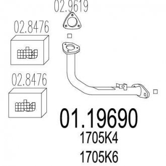 Труба выхлопного газа MTS 0119690