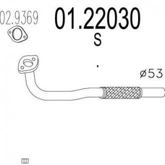 Труба выхлопного газа MTS 0122030