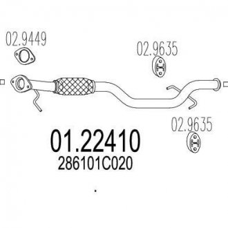 Труба вихлопного газу MTS 0122410