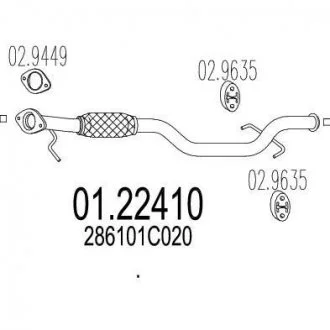 Труба вихлопного газу MTS 0122410