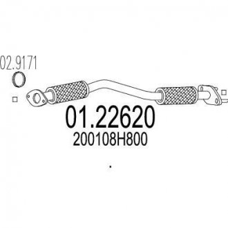 Труба вихлопного газу MTS 0122620