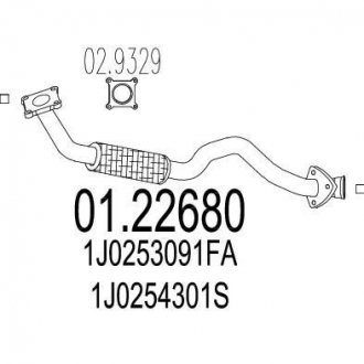 Труба вихлопного газу MTS 0122680