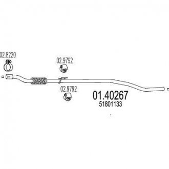 Труба вихлопного газу MTS 0140267