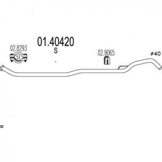 Труба выхлопного газа MTS 0140420