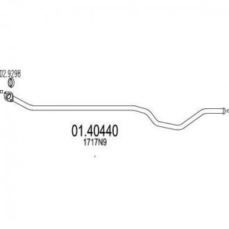 Труба выхлопного газа MTS 0140440