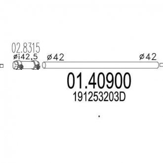 Труба выхлопного газа MTS 0140900