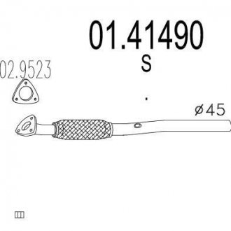 Труба выхлопного газа MTS 0141490