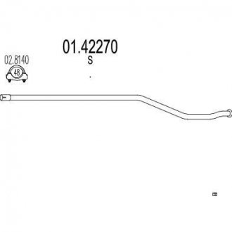 Труба вихлопного газу MTS 0142270 (фото 1)
