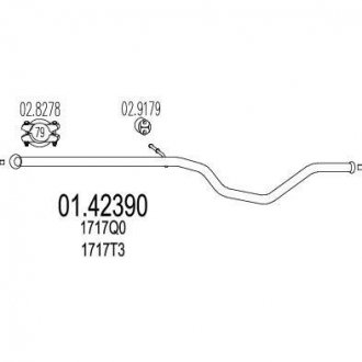 Труба вихлопного газу MTS 0142390