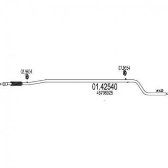 Труба вихлопного газу MTS 0142540