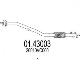 Труба выхлопного газа MTS 0143003