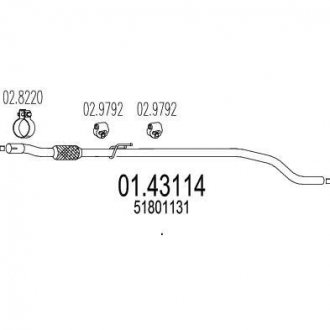 Rura њrod. FIAT GRANDE PUNTO 1.3 MJT MTS 0143114 (фото 1)