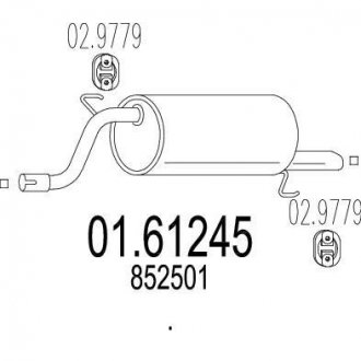 Труба выхлопная koсc. CORSA D 1.2 +.. MTS 0161245