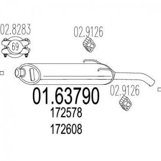 Глушитель выхлопных газов (конечный) MTS 0163790