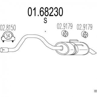 Глушник вихлопних газів (кінцевий) MTS 0168230 (фото 1)