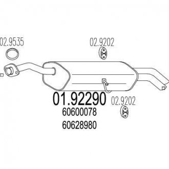 Глушитель выхлопных газов (конечный) MTS 0192290