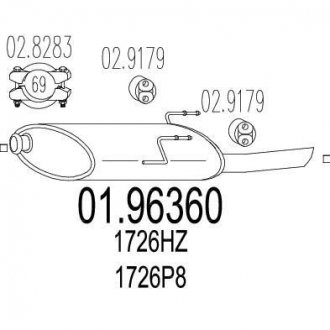 Глушник вихлопних газів (кінцевий) MTS 0196360 (фото 1)
