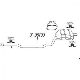 Глушитель выхлопных газов (конечный) MTS 0196790