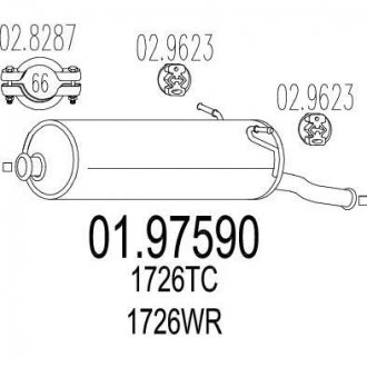 Глушитель выхлопных газов (конечный) MTS 0197590