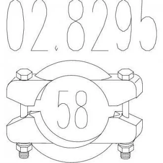 Хомут выхлопной системы MTS 02.8295