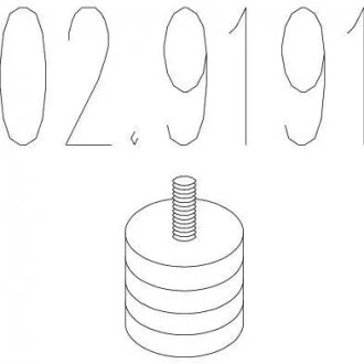 Гумовий елемент кріплення MTS 02.9191