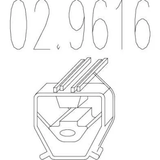 Гумовий елемент кріплення MTS 029616