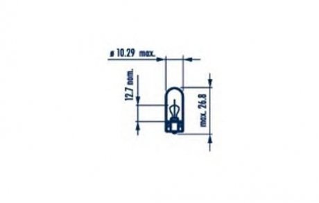 Автолампа W2,2W W2,1x9,5d 2,2 W прозрачная NARVA 17059